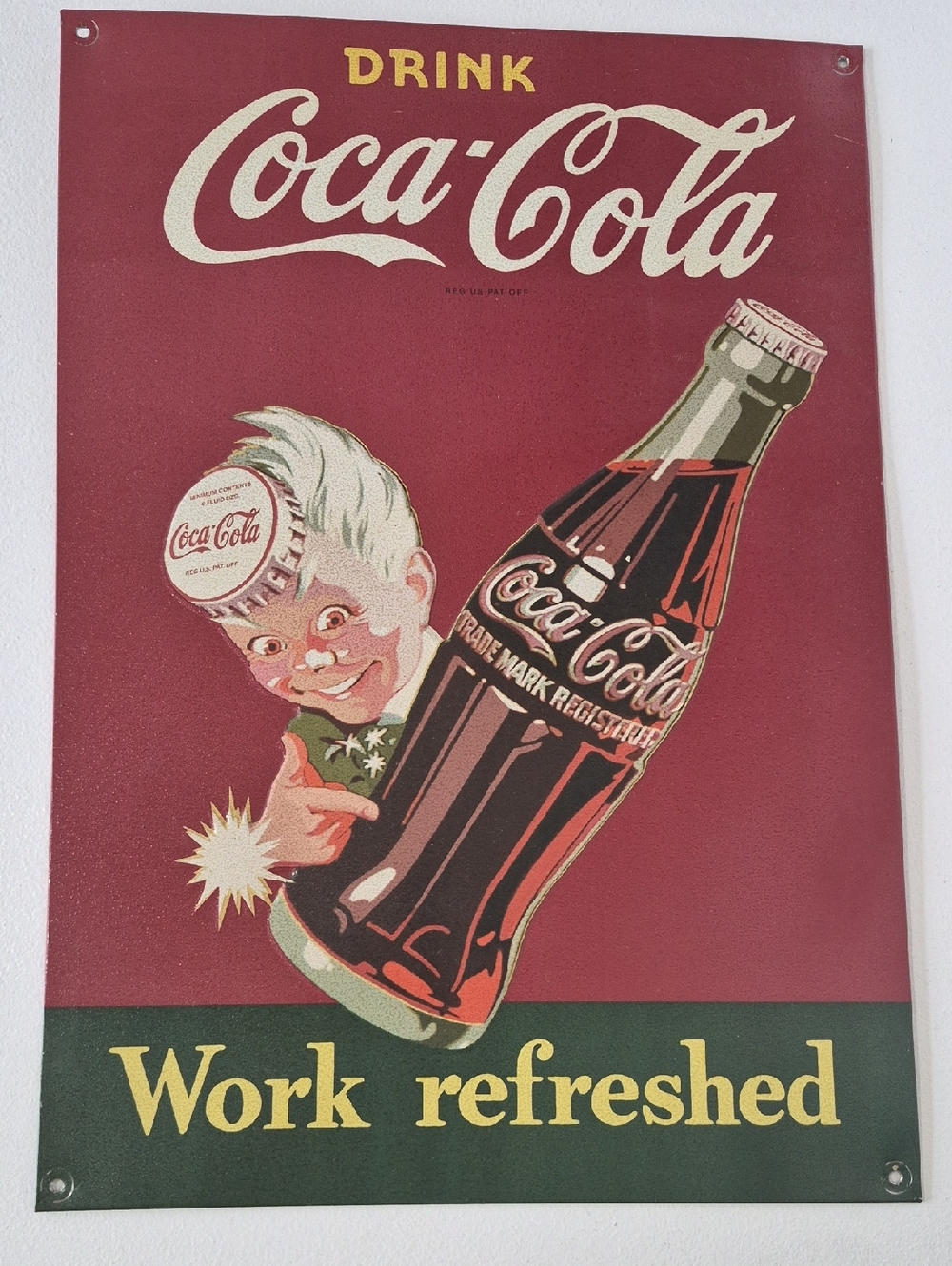 COCA COLA REPLICA TIN SIGN